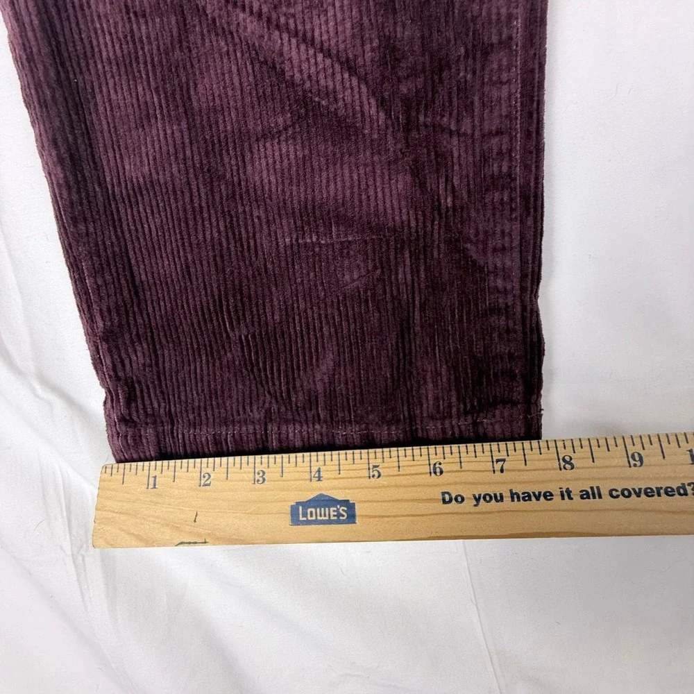 LOFT Corduroy Pants 10 Purple Straight Leg High Rise 752601 Preppy Academia